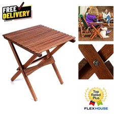 Classic 22"L Ash Wood Folding Table - Ideal for Patios & Camping Adventures