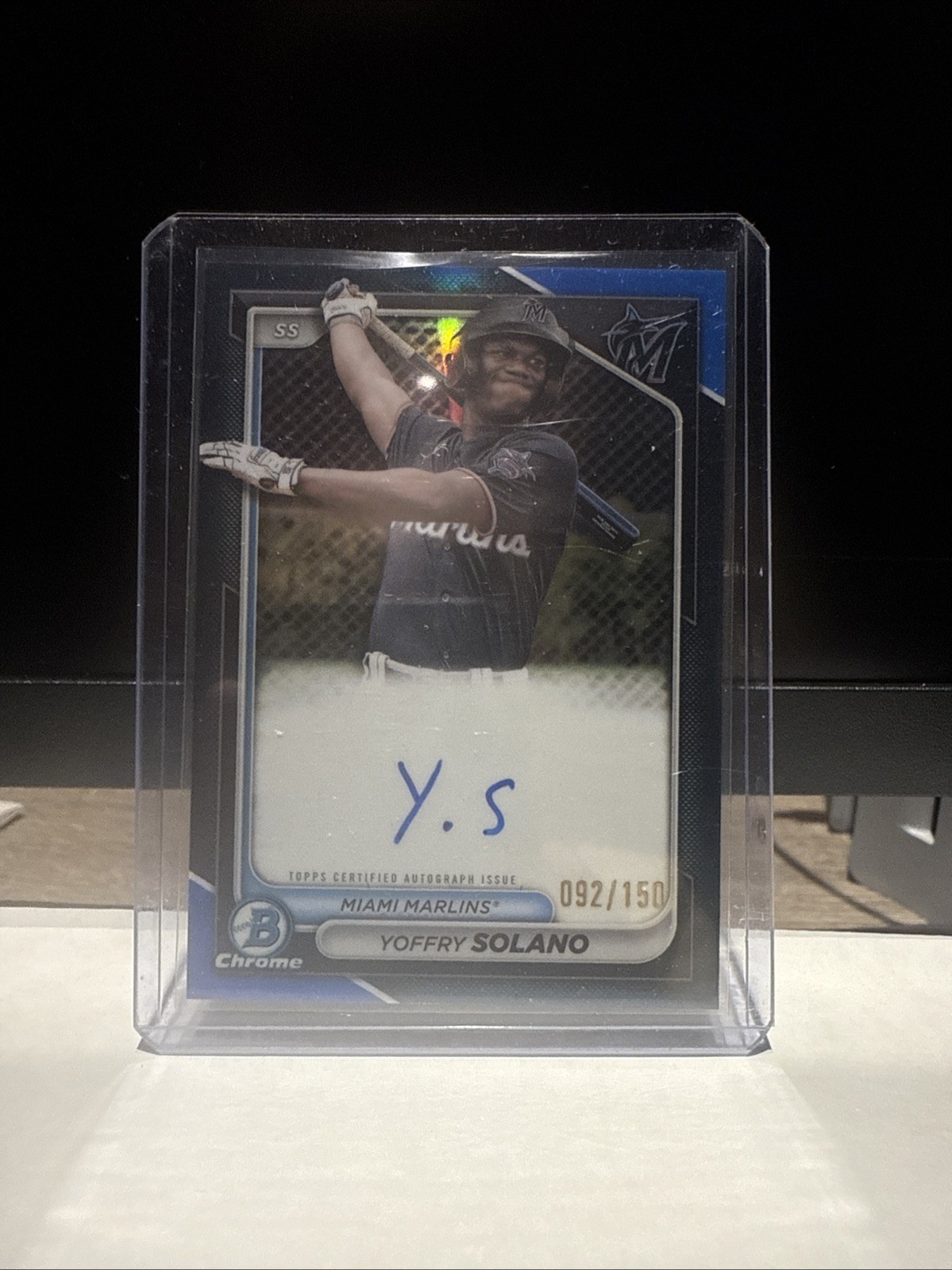 2024 Bowman Chrome #CPA-YS Yoffry Solano Blue Refractor Auto #/150