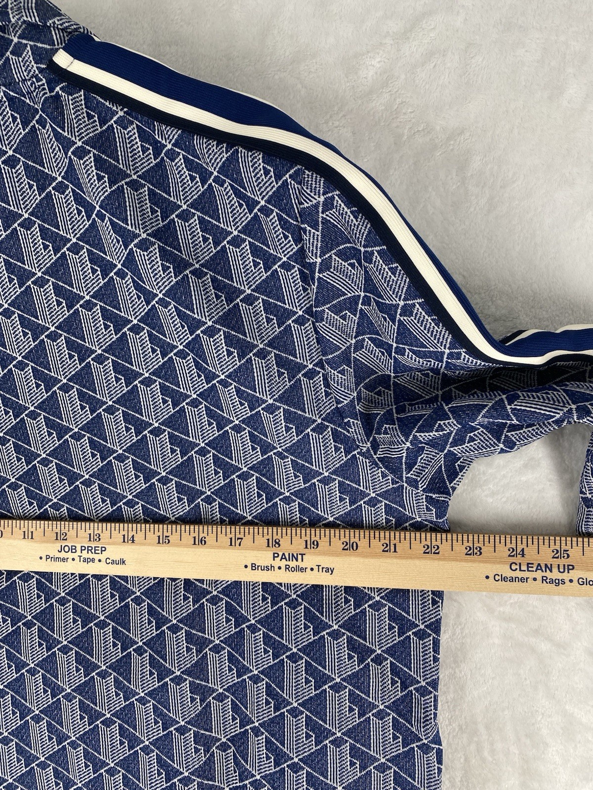 Lacoste Jacket Men's 5 Large Blue Paris Monogram Zip Up Track Golf Tennis $195 thumbnail 15