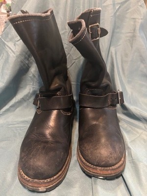 Y2K Skecher's Black Oil Resistant Harness Moto Boots size M7 / W8.5