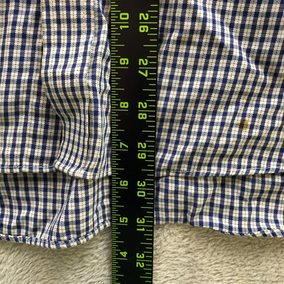 Chaps Mens Dress Shirt Size XXL 18-18.5 Neck Classic Fit Twill Long Sleeve Plaid - Image 4 of 4