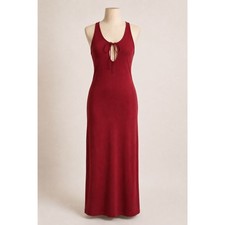 NWT Wild Fable ButterBliss Red Tie Front Racerback Maxi Dress Women s S