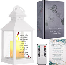 Sympathy Gifts for Loss of Loved One, Memorial Lantern with Card, Bereavement Gi