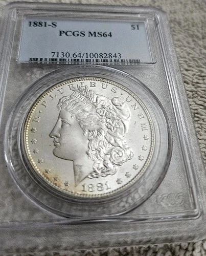 New Listing1881-S Morgan Silver Dollar PCGS MS64 Bold Rainbow Toning Reverse  #10082843