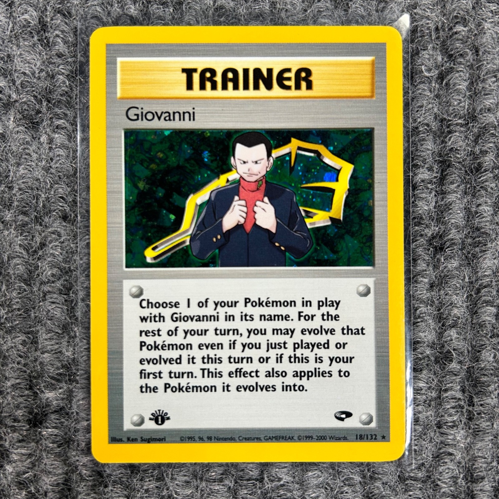 Vintage Pokémon - Gym Challenge - Giovanni 1st Edition - 18/132 Rare - NM/Mint