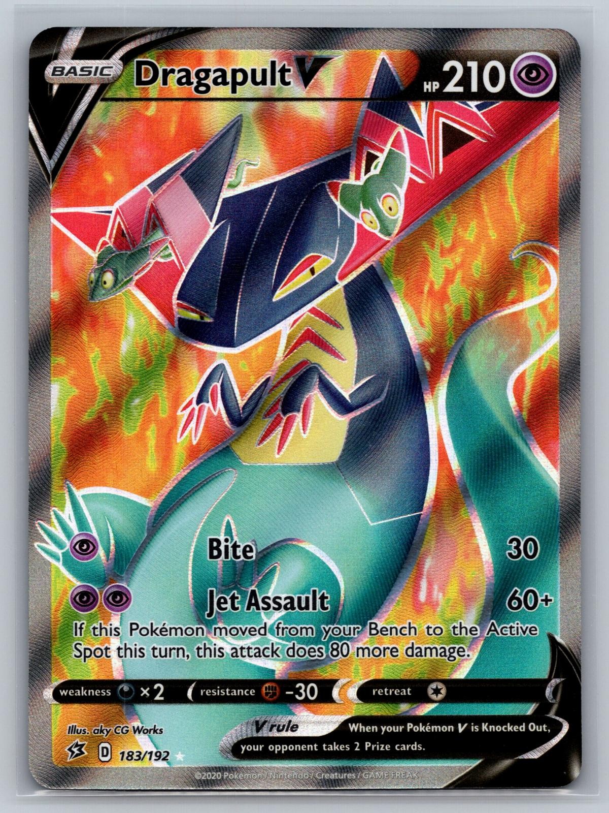 Dragapult V 183/192 Ultra Rare Rebel Clash Pokemon Holo Near Mint