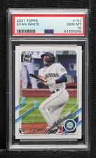 2021 Topps Evan White (Batting White Jersey) #151 PSA 10 GEM MT 07b3