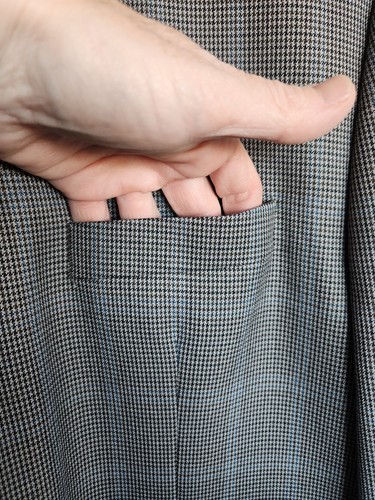Chaps Ralph Lauren Men's Brown Check Sport Coat Blazer 50R Polyester Viscose - Picture 4 of 16