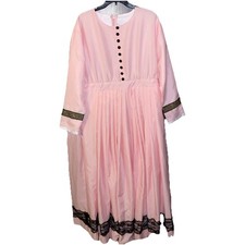 Womens Lace Marie Antoinette Masked Ball Victorian Costume Dress XXL Pink Black