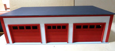 Custom Built Sturdy Easy Assembly 3 Car 2 Large Doors-1:24 Scale Diorama/Garage/