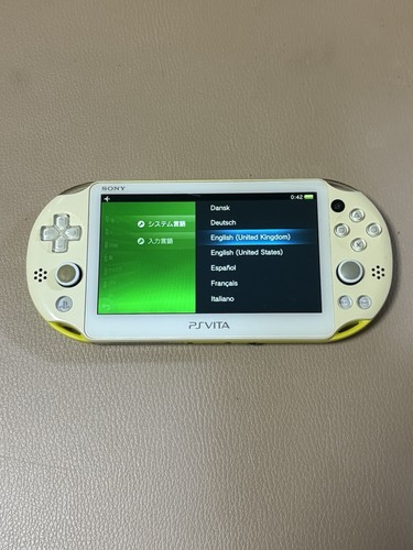 Sony PS Vita Slim PCH-2000 Handheld Console Lime Green / White Japan - Picture 4 of 14