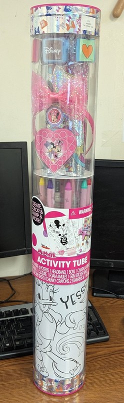 LOT OF 7 - DISNEY JUNIOR MINNIE ACTIVITY TUBE  FOR AGES 3+ NEW IN PACKAGE