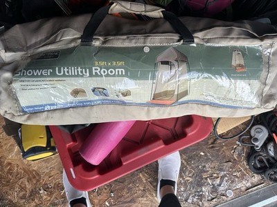 Ozark Trail Shower Utility Room Utility Shelter 3.5x3.5ft Portable Mesh Gray
