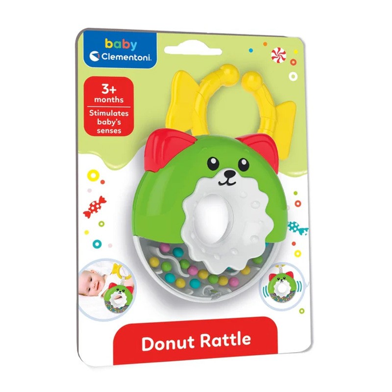 Clementoni Multicolore Sonaglio, Baby Donut-Rassel - Immagine 4