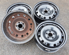 4x Stahlfelgen VW Polo 6R Skoda Rapid Seat 6Jx15H2 5x100 ET38 6C0601027A # 28661
