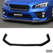 3PCS Front Bumper Lip for WRX STI 2015-2020 Glossy Black PP Plastic