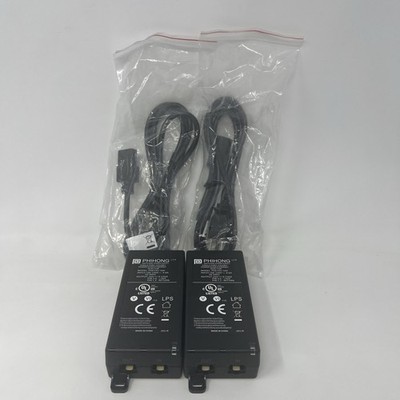 Pair Of Phihong POE29U-560 Gigabit PoE Injector 56V 0.536A Power Supply Black
