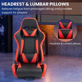 Minneer Down Lock Slide Racing Red Seat Adjustable Fits For Racing Sim Cockpit