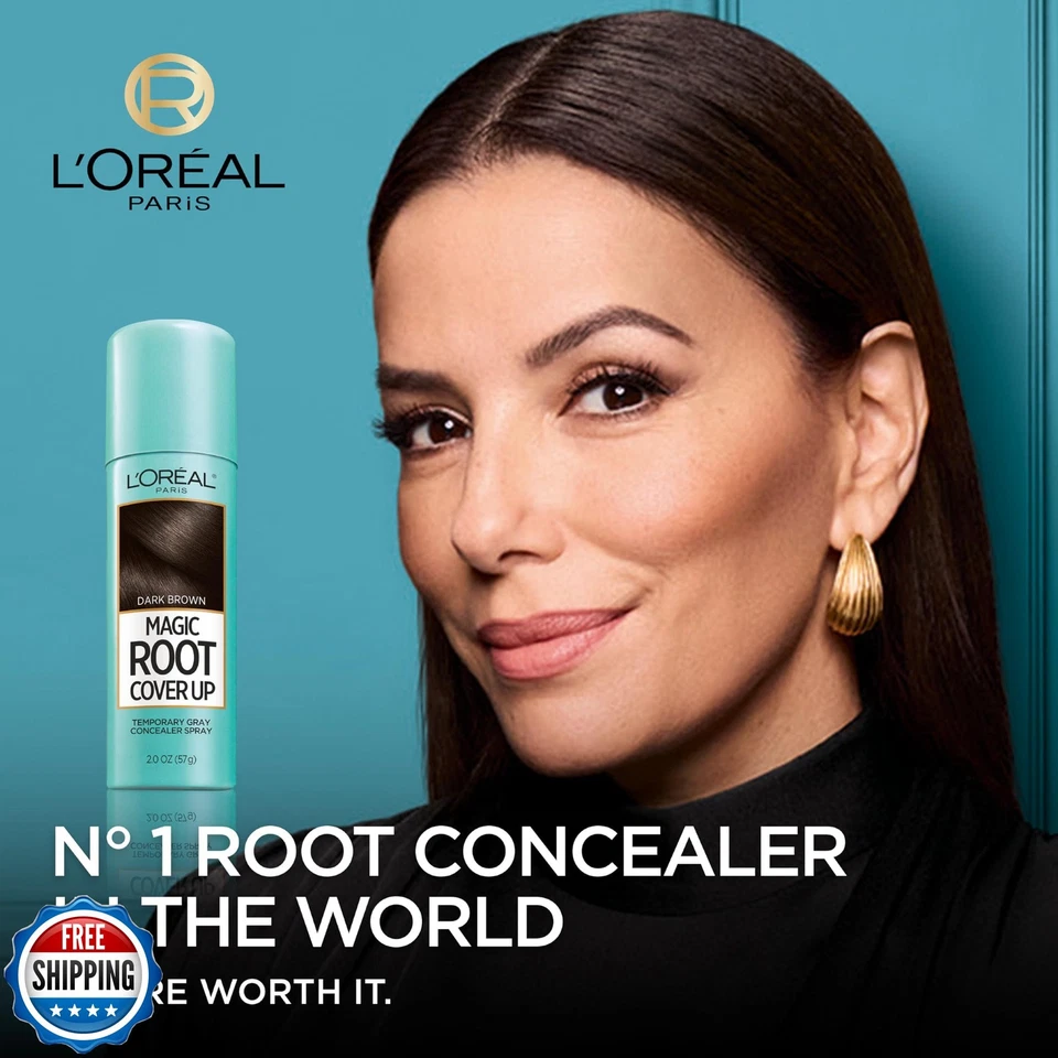 Corrector L'Oreal Paris Magic Root Cover Up Gris Spray Rubio Oscuro 2 OZ(Pack Foto 2 de 4