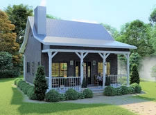 Custom granny's tiny cottage house plan 1 Bedroom & 1 Bathroom With CAD - PDF