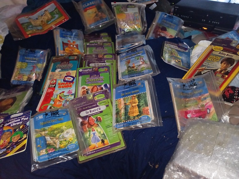 LOT OF 45 LEAP FROG SETS& 1 QUANTUM LEAP PAD:NIB RARE HARRY POTTER WIZARDOFOZ...