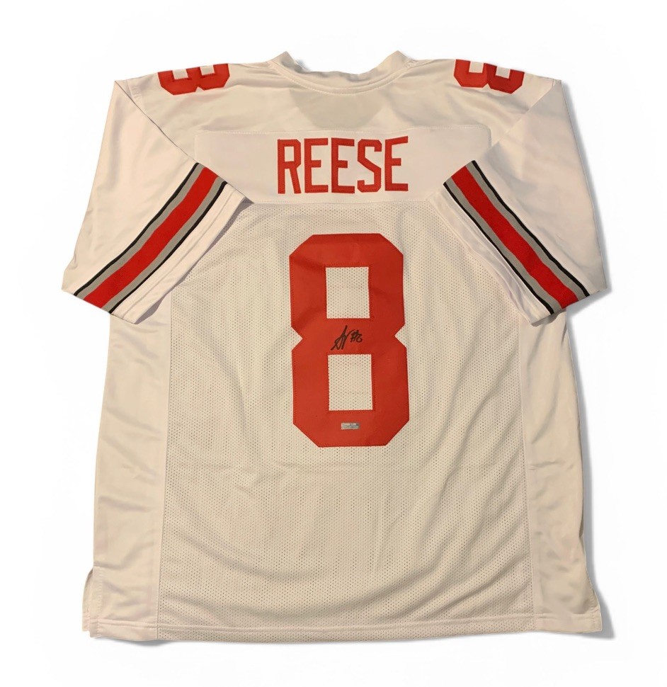 Arvell Reese Signed Autographed Ohio State Buckeyes Custom Jersey Prime Time COA
