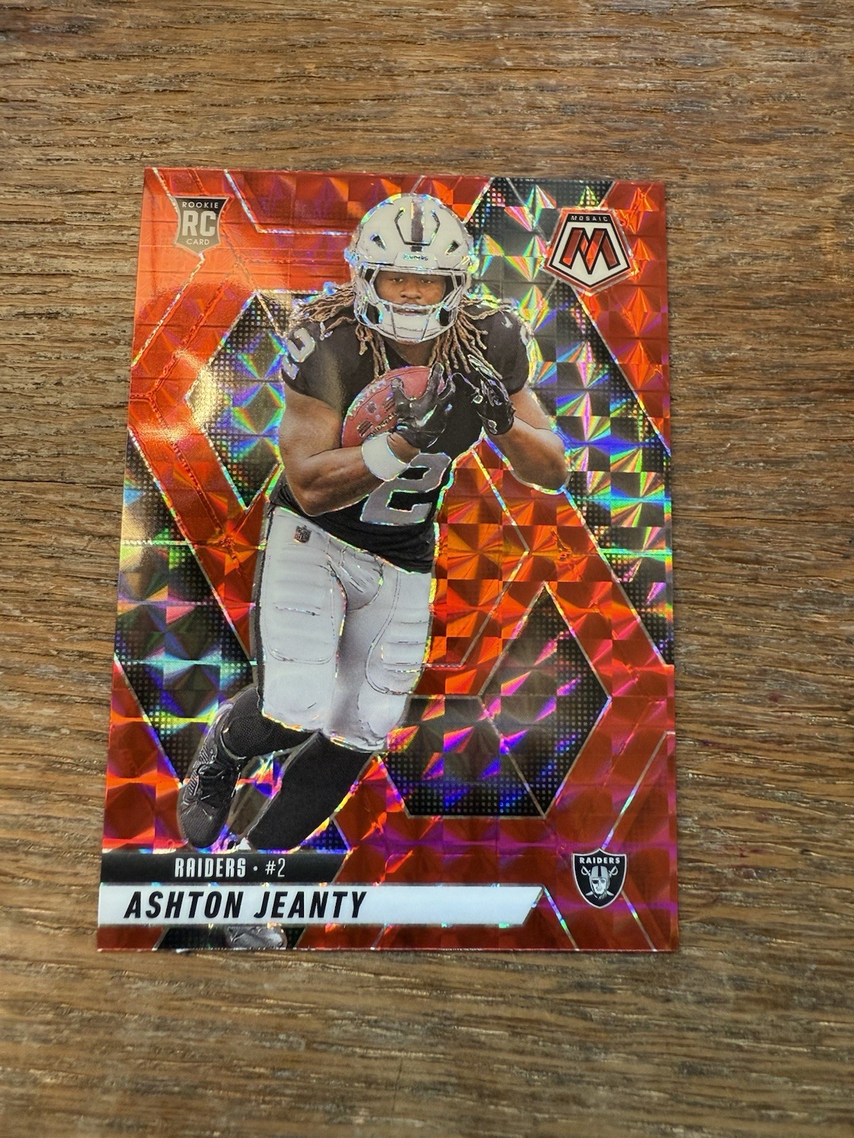 2025 Mosaic Ashton Jeanty Rookie Red Mosaic Prizm #345