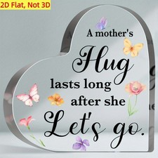 2D in Memory of Mom Acrylic Heart Keepsake Sympathy Gift for Loss of Loved One