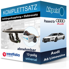 Für Audi A6 Limousine 10-18 WESTFALIA Anhängerkupplung abnehmbar + 13polig neu