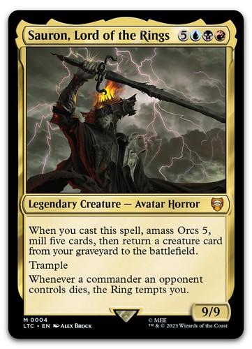 Sauron, Lord of the Rings #4 (NM) Lord of the Rings LTC Magic MTG - Picture 1 of 2