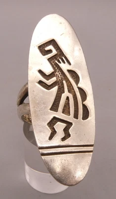 Ring Sterlingsilber 925 modernes Design mit dem Motiv "KOKOPELLI" - Bild 1 von 4