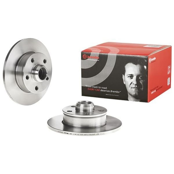 2X Brembo Bremsscheiben 226Mm Voll Hinten Passend FÜR Seat Toledo VW Corrado-image