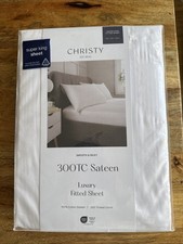 Christy 300TC Luxus Super King Spannbettlaken 100% Baumwollsatin 180x200x28cm