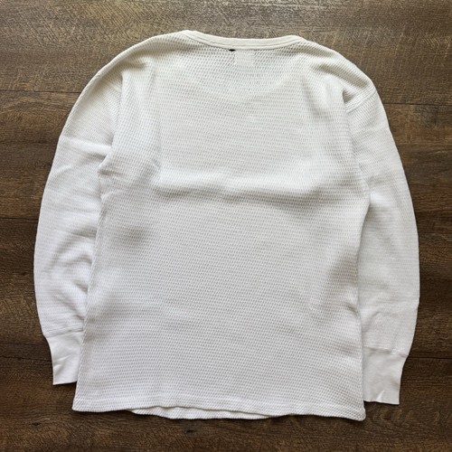 True Vintage 1950's Mens Large White Allen A Longsleeve Navy Thermal Shirt - Picture 8 of 9