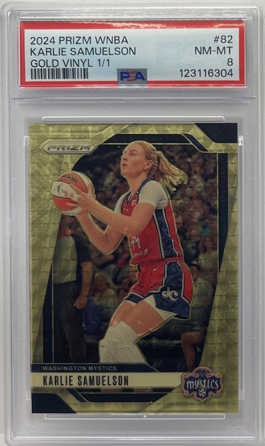 2024 Panini Prizm #82 Karlie Samuelson Gold Vinyl #1/1 PSA 8 RARE SP SSP