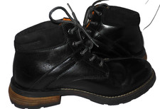 ELLESSE MEN BLACK LEATHER  LACE UP  ANKLE BOOT SIZE UK 8 EU 42 US 9 VGC