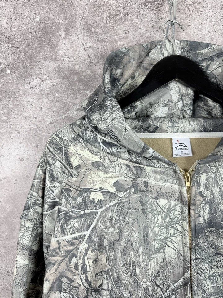 AKIMBO Club Real Tree Camo Hoodie Full Zip Jacket Men's Size M - Image 3 of 4
