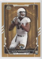 2015 Bowman Rookies Gold 217/399 Nick Marshall #109 1s8