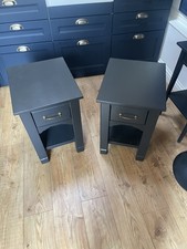 Bedside Cabinets Set of 2 Home Furniture Nightstands with Drawer Black