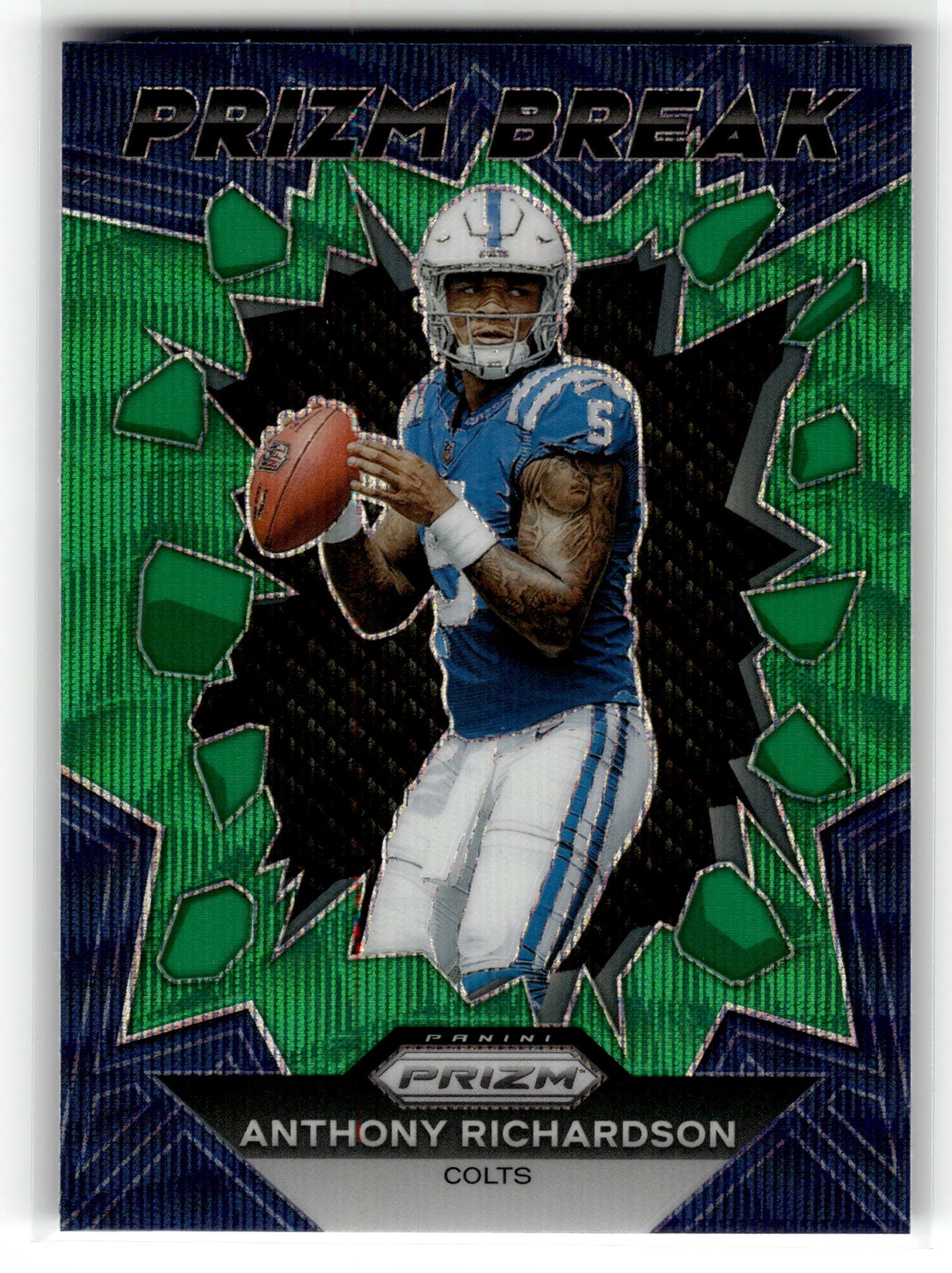 Anthony Richardson 2023 Panini Prizm #PB-4 Colts Prizm Break Green Wave RC