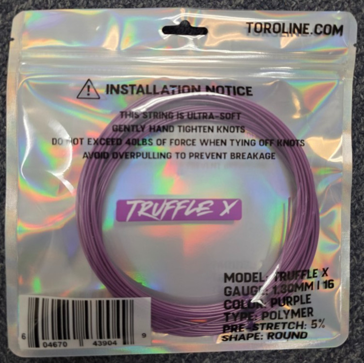Toroline Truffle X 16 Gauge 1.30mm Tennis String Set Purple