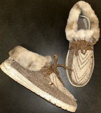 HEY DUDE Women's Size 10 Britt Boho Chevron Fur Lined Boots