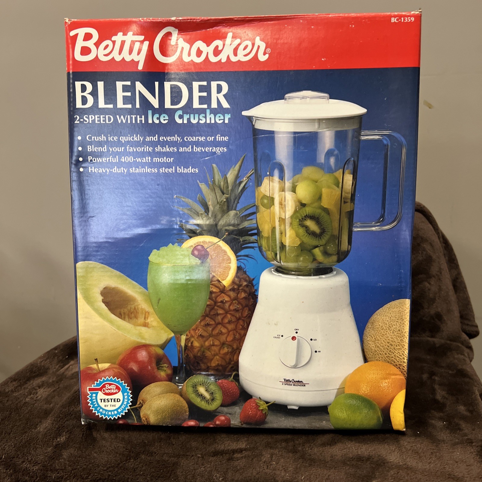 Vintage Betty Crocker BC-1359 2 Speed Blender Ice Crusher