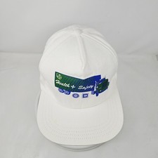 Vintage 80s 90s General Motors Health & Safety Spell Out Leather Strap Hat
