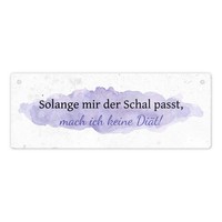 DiäT Spruch Metallschild L In 10,5X28Cm In Aquarell