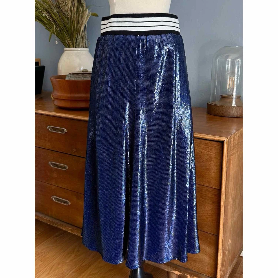 Robert Rodriguez 蓝色亮片中裙 S 码 $425 — 第 3/4 张图片