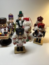 Modern Nutcracker Figurines Lot Of 7 soldiers, King Santa, And Others