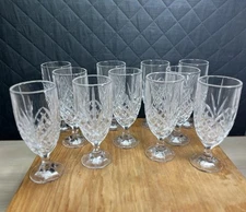 Godinger Dublin Shannon Crystal Footed Iced Tea/ Water Goblets~~Set of 11