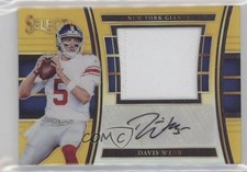 2017 Select Jumbo Rookie Signature Swatches Gold Prizm 9/10 Davis Webb Auto 1by