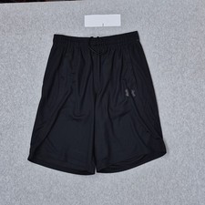Under Armour Men Shorts M Black Athletic Shorts Sweat UA Baseline Logo NWT